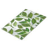 Naadloos patroon met groene theelbladeren notitieblok (Schuin)