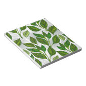 Naadloos patroon met groene theelbladeren notitieblok (Schuin)