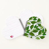 Naadloos patroon met groene theelbladeren notitieboek (Binnen)
