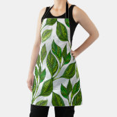 Naadloos patroon met groene theelbladeren schort (Insitu)