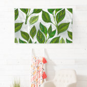 Naadloos patroon met groene theelbladeren spandoek (Insitu)