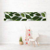 Naadloos patroon met groene theelbladeren spandoek (Insitu)