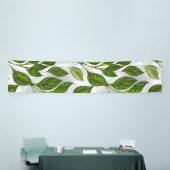 Naadloos patroon met groene theelbladeren spandoek (Beurs)