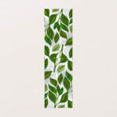 Naadloos patroon met groene theelbladeren visitekaartje (Buitenkant ongevouwen)