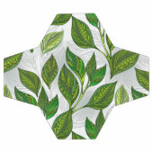 Naadloos patroon met groene theelbladeren voetbal (Enkel)