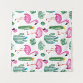 Naadloos patroon met groene waterverf cactus, suc wandkleed (Voorkant (horizontaal))