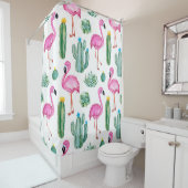 Naadloos patroon met groene waterverf cactus, zoal douchegordijn (In situ)