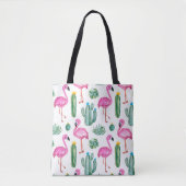 Naadloos patroon met groene waterverf cactus, zoal tote bag (Voorkant)