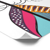 Naadloos patroon met grote gekleurde veren en d poster (Hoek)