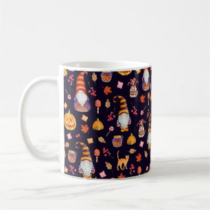 Naadloos patroon met  Halloween-elementen.  Koffiemok