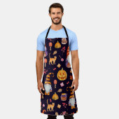 Naadloos patroon met  Halloween-elementen. Schort (Gedragen)
