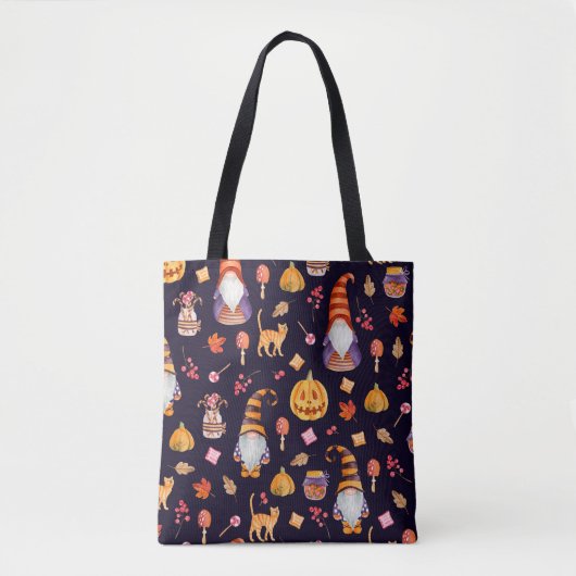 Naadloos patroon met Halloween-elementen. Tote Bag (Voorkant)