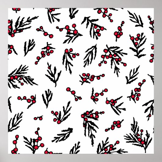 naadloos patroon met hand getrokken winter poster (Voorkant)