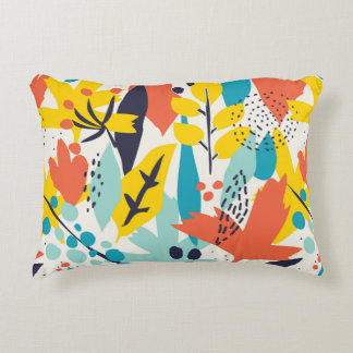 Naadloos patroon met handbeschilderde bloemen en l accent kussen