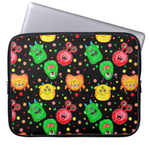 Naadloos patroon met handbeschilderde waterverf sc laptop sleeve