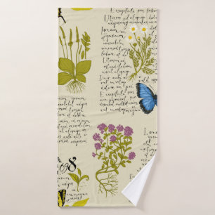  naadloos patroon met handgeschreven tekst Lor Badhanddoek