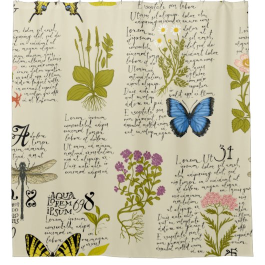 naadloos patroon met handgeschreven tekst Lor Douchegordijn (Voorkant)