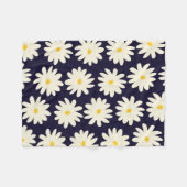 Naadloos patroon met handgetekende bloemen in crèm fleece deken (Voorkant (Horizontaal))