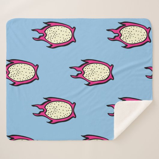  naadloos patroon met handgetekende draak voor sherpa deken (Voorkant (horizontaal))