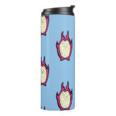  naadloos patroon met handgetekende draak voor thermosbeker (Gedraaid links)