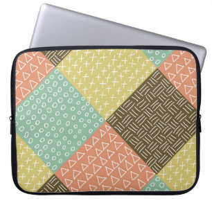 naadloos patroon met handgetekende hipster-backgro laptop sleeve