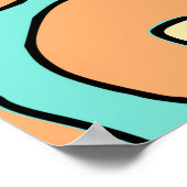 Naadloos patroon met handgetekende papaja's.  poster (Hoek)