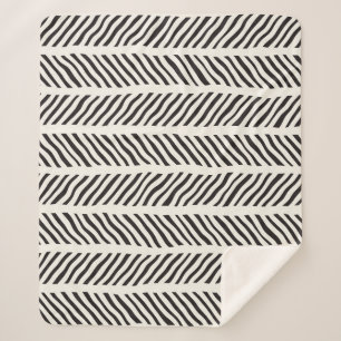 Naadloos patroon met handgetekende penseelstreken. sherpa deken