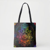 Naadloos patroon met handgetrokken hammen. Pop Tote Bag (Voorkant)