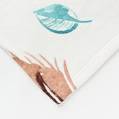 Naadloos patroon met handgetrokken veren op wit fleece deken (Hoek)