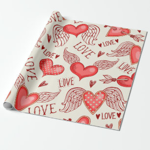 Naadloos patroon met hart. Happy Valentijnse's Da Cadeaupapier