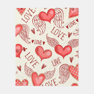 Naadloos patroon met hart. Happy Valentijnse's Da Fleece Deken
