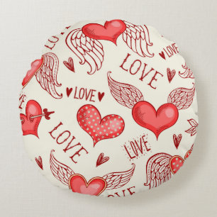 Naadloos patroon met hart. Happy Valentijnse's Da Rond Kussen