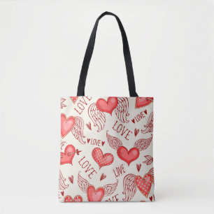 Naadloos patroon met hart. Happy Valentijnse's Da Tote Bag