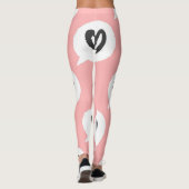 Naadloos patroon met harten. leggings (Achterkant)