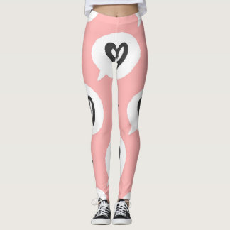 Naadloos patroon met harten. leggings
