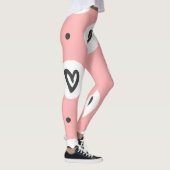 Naadloos patroon met harten. leggings (Rechts)