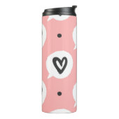 Naadloos patroon met harten. thermosbeker (Gedraaid links)