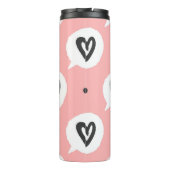 Naadloos patroon met harten. thermosbeker (Achterkant)