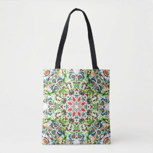 naadloos patroon met helder floreel ornament. Vin Tote Bag