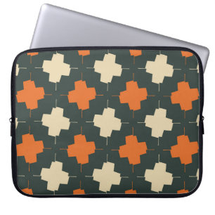 Naadloos patroon met heldere geometrische elemente laptop sleeve