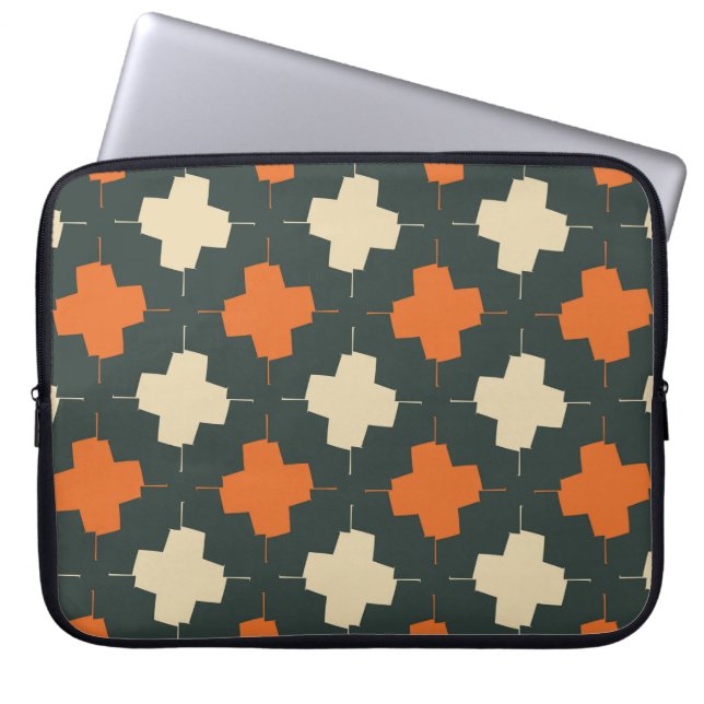 Naadloos patroon met heldere geometrische elemente laptop sleeve (Voorkant)