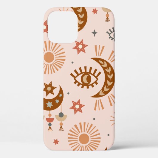 naadloos patroon met hemelogen, maan, zon Case-Mate iPhone case (Achterkant)