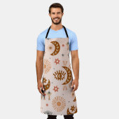 naadloos patroon met hemelogen, maan, zon schort (Gedragen)