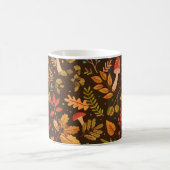 Naadloos patroon met herfstbladeren, voor koffiemok (Center)