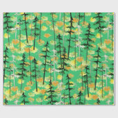 Naadloos patroon met herfstbos cadeaupapier (Vlak)