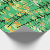 Naadloos patroon met herfstbos cadeaupapier (Hoek)