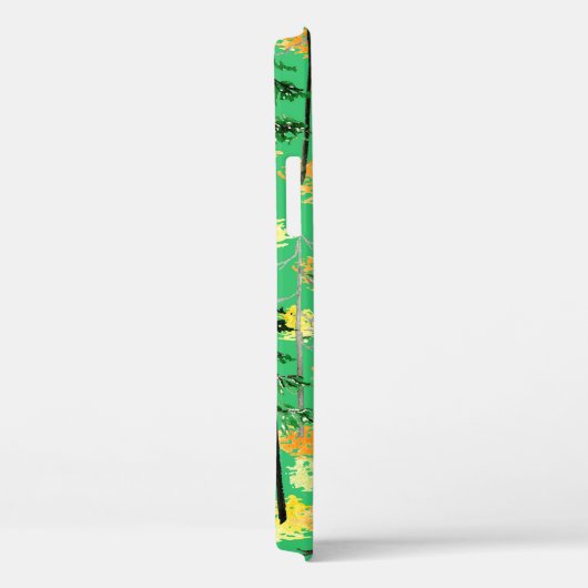 Naadloos patroon met herfstbos Case-Mate iPhone case (Achterkant / Rechts)