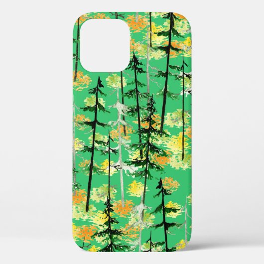 Naadloos patroon met herfstbos Case-Mate iPhone case (Achterkant)