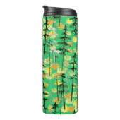 Naadloos patroon met herfstbos thermosbeker (Geroteerd rechts)