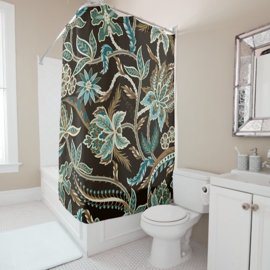 Naadloos patroon met het etnische Japanse ornament Douchegordijn (In situ)